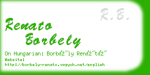 renato borbely business card